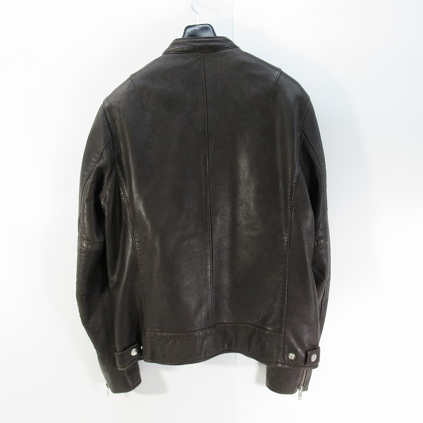 実際に弊社で買取させて頂いたJOURNAL STANDARD/ジャーナルスタンダード シープスキン シングルライダース ブルゾン/Mの画像 1枚目