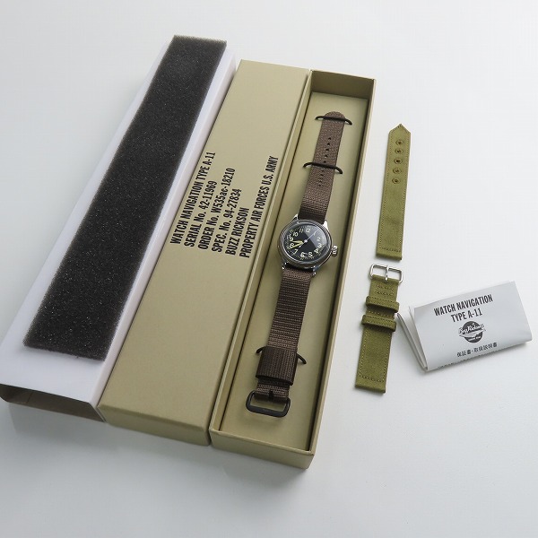 実際に弊社で買取させて頂いたBuzzRickson's/バズリクソンズ Type A-11 ミリタリー 自動巻 腕時計の画像 4枚目