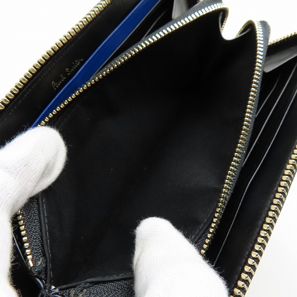 実際に弊社で買取させて頂いたPaul smith/ポール・スミス  ラウンドファスナー 長財布 サイフ ロングウォレットの画像 4枚目