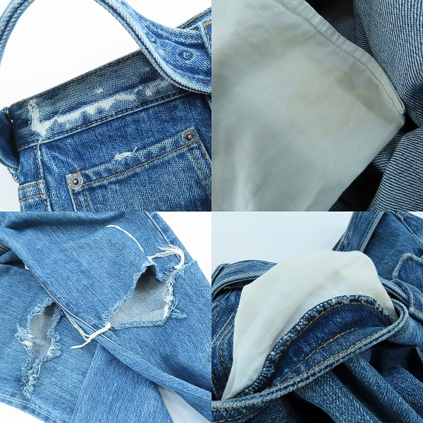 実際に弊社で買取させて頂いた【JPタグ】PRADA/プラダ CLASSIC FIT 三角ロゴプレート ダメージ ベルト デニムパンツ/ジーンズ GEP293/31の画像 8枚目