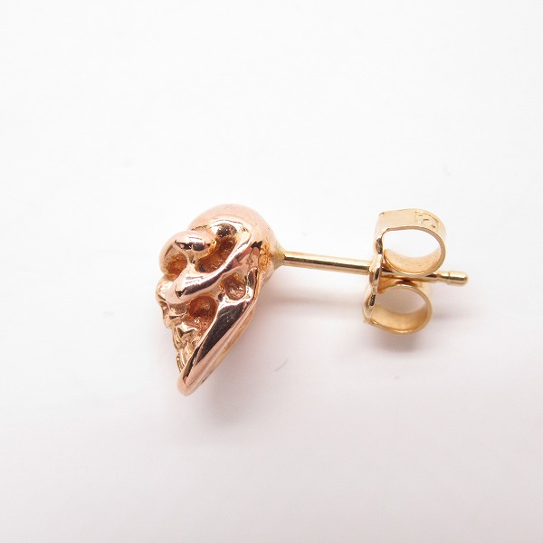 実際に弊社で買取させて頂いたBWL/ビルウォールレザー スカル 18K スタッドピアスの画像 2枚目