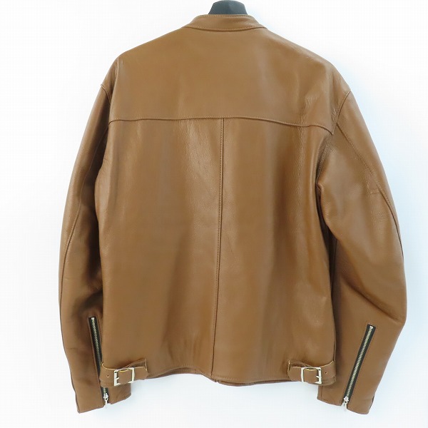 実際に弊社で買取させて頂いたTHE FLAT HEAD/フラットヘッド ディアスキン/鹿革 シングル ライダース レザージャケット/40の画像 1枚目