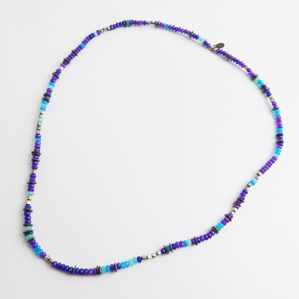 実際に弊社で買取させて頂いたAMP JAPAN/アンプジャパン ビーズ ネックレス パープル/ブルーの画像 4枚目