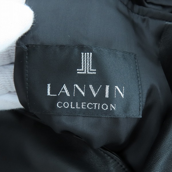 実際に弊社で買取させて頂いたLANVIN/ランバン 羊革 レザー テーラードジャケット /50の画像 3枚目