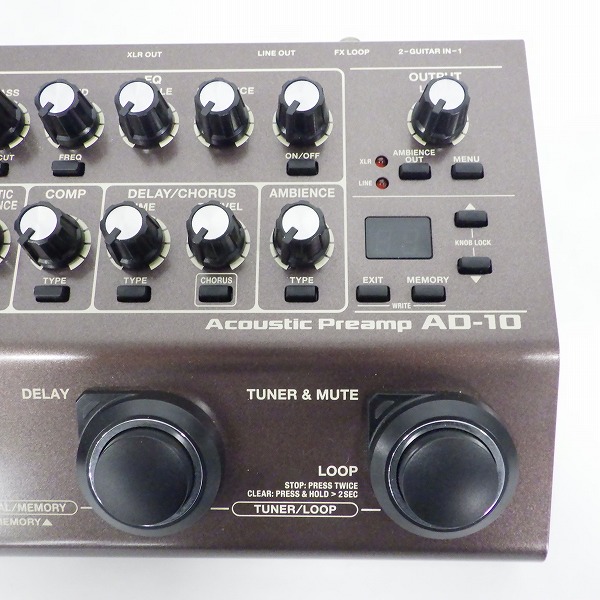 実際に弊社で買取させて頂いたBOSS/ボス AD-10 Acoustic Preamp 2ch アコースティックギター用プリアンプ ACアダプター付【簡易動作確認済】の画像 3枚目