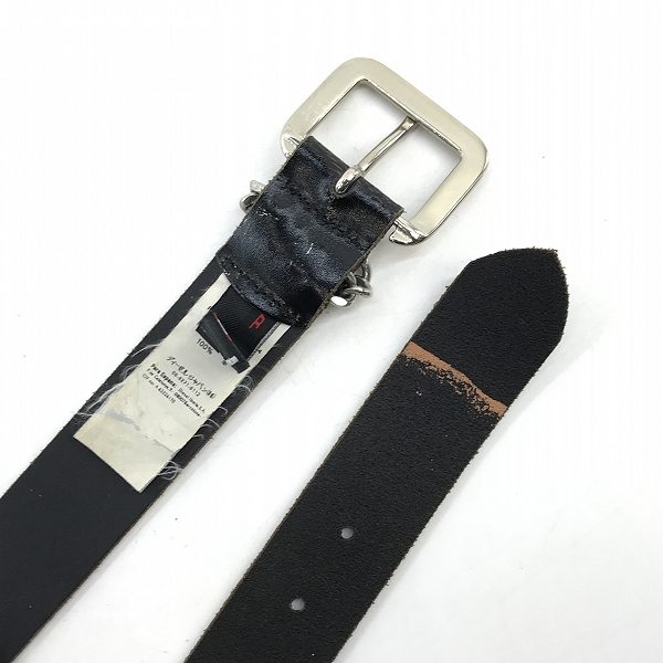 実際に弊社で買取させて頂いた【JPタグ】DIESEL/ディーゼル チェーン装飾 レザーベルト 90cm の画像 2枚目