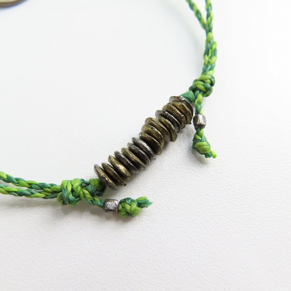 実際に弊社で買取させて頂いたAMP JAPAN/アンプジャパン コイン ブレスレット グリーンの画像 5枚目