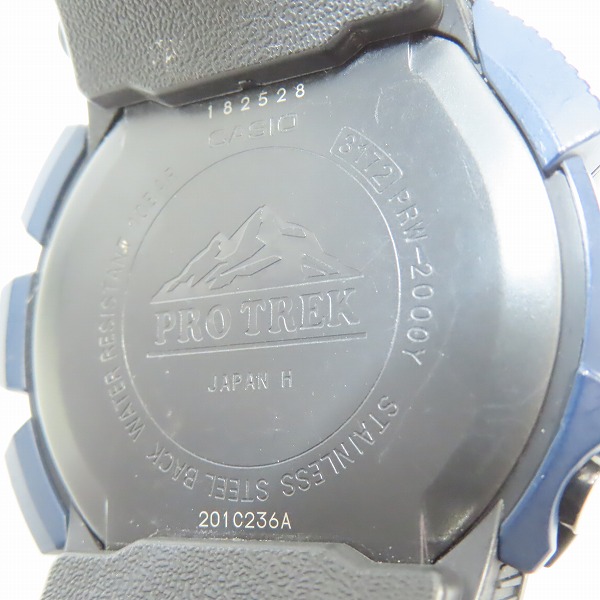 実際に弊社で買取させて頂いたCASIO/カシオ プロトレック PRW-2000Y PROTREK スリムタイプ 青×黒の画像 3枚目