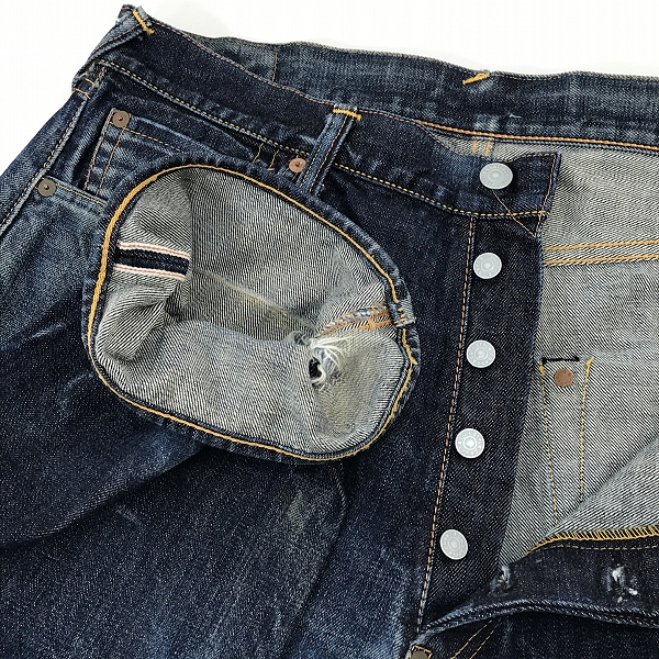 実際に弊社で買取させて頂いたEVISU/エヴィス かもめ Lot2001 No2 デニムパンツ/36×35の画像 6枚目