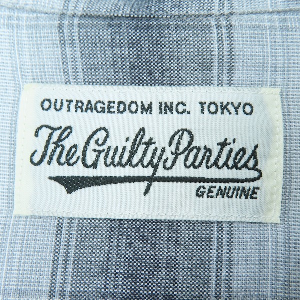 実際に弊社で買取させて頂いたWACKO MARIA/ワコマリア GUILTY PARTIES オンブレチェック 長袖 オープンカラーシャツ グレー/XLの画像 2枚目