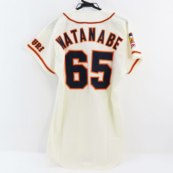 実際に弊社で買取させて頂いたDESCENTE/デサント製 読売ジャイアンツ/巨人 ＃65渡辺 政仁 支給品 ユニフォーム/Lの画像 1枚目