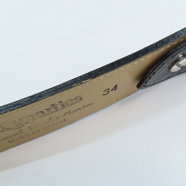 実際に弊社で買取させて頂いたWACKO MARIA/ワコマリア GUILTY PARTIES PYTHON LEATHER BELT/パイソンレザーベルト ブラック 34の画像 5枚目