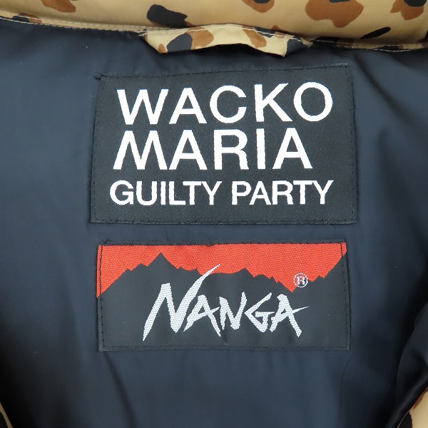 実際に弊社で買取させて頂いたWACKO MARIA×NANGA/ワコマリア×ナンガ レオパード ダウンジャケット /XLの画像 2枚目
