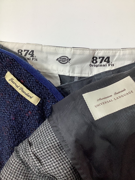 実際に弊社で買取させて頂いた【おまとめ】ユニバーサルランゲージ/ジャーナルスタンダード/ディッキーズ 等 長袖ジャケット/ニットトップス/パンツ 他の画像 1枚目