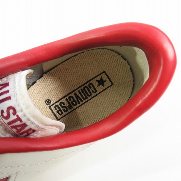 実際に弊社で買取させて頂いたCONVERSE/コンバース ONE STAR OX ローカットスニーカー ホワイト×レッド/9の画像 4枚目