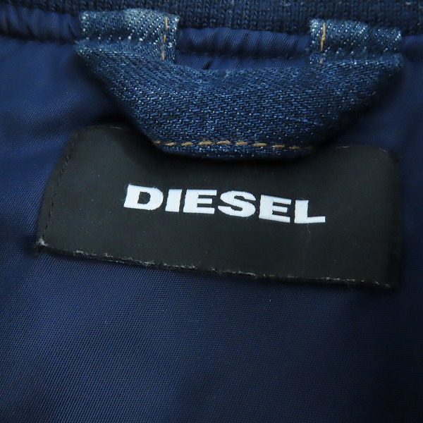 実際に弊社で買取させて頂いたDIESEL/ディーゼル デニム切替 フライトジャケット MA-1 ブルゾン 裏地キルティング/Mの画像 2枚目