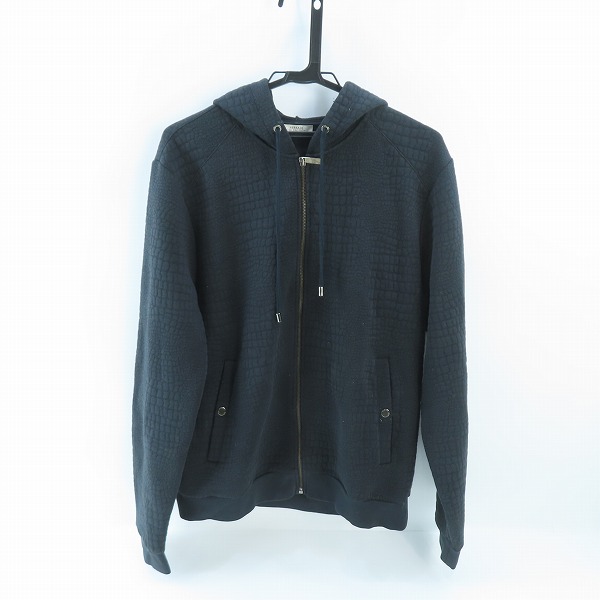 実際に弊社で買取させて頂いたVERSACE COLLECTION/ヴェルサーチ コレクション ジップアップパーカー ブラック/XL
