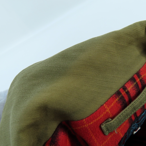 実際に弊社で買取させて頂いたSUGAR CANE×MR.FREEDOM/シュガーケーン×ミスターフリーダム MFSC Cotton Satin Mac Jacket マックジャケット SC13969 42の画像 5枚目