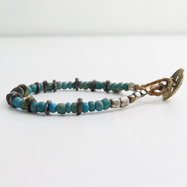 実際に弊社で買取させて頂いたAMP JAPAN/アンプジャパン Coconut Beads Bracelet/ココナッツ ビーズ ブレスレット ブルーの画像 4枚目