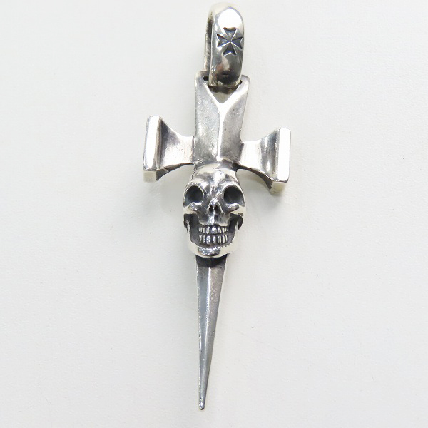 実際に弊社で買取させて頂いた【ギャラ付き】GABORATORY/ガボラトリー/ガボール Skull Dagger Square Bottom/スカルダガースクエアボトム ペンダントトップの画像 1枚目