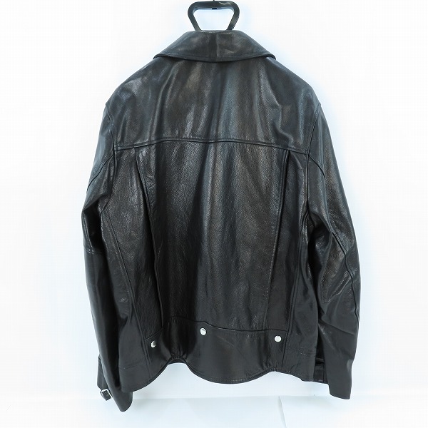 実際に弊社で買取させて頂いたWACKO MARIA/ワコマリア COWHIDE LEATHER DOUBLE RIDERS JACKET ダブルライダース レザージャケット 24SS-WMO-BL04/XLの画像 1枚目
