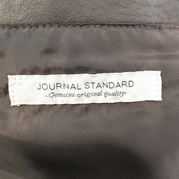 実際に弊社で買取させて頂いたJOURNAL STANDARD/ジャーナルスタンダード シープスキン シングルライダース ブルゾン/Mの画像 2枚目