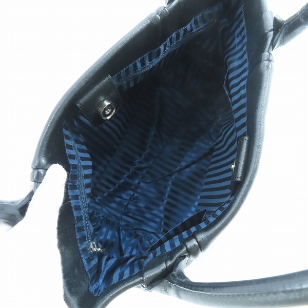 実際に弊社で買取させて頂いた土屋鞄製造所/ツチヤカバンセイゾウジョ マイリース ハンドバッグ ブラックの画像 3枚目