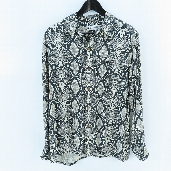 実際に弊社で買取させて頂いたWACKO MARIA/ワコマリア GUILTY PARTIES 23AW PYTHON OPEN COLLAR SHIRT パイソンオープンカラーシャツ/M