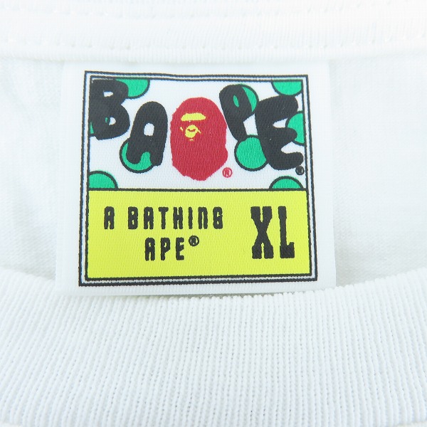 実際に弊社で買取させて頂いたA BATHING APE/アベイシングエイプ カレッジ ロゴ プリント 長袖 Tシャツ/XLの画像 2枚目