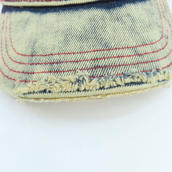 実際に弊社で買取させて頂いたDIESEL/ディーゼル ダメージ加工 デニム キャップ 0DGAV/2の画像 9枚目