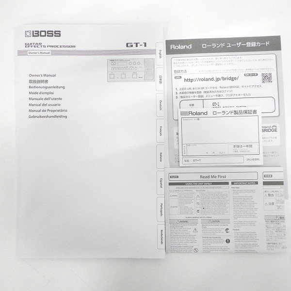 実際に弊社で買取させて頂いた【美品】BOSS/ボス GT-1 Guitar Effects Processor ギター用 マルチエフェクター ACアダプター付/簡易動作確認済 の画像 8枚目