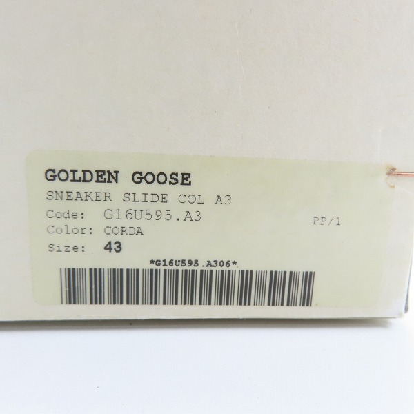 実際に弊社で買取させて頂いた【観賞用】GOLDEN GOOSE/ゴールデングース SLIDE/スライド USED加工 サイドジップ シューズ/43の画像 9枚目