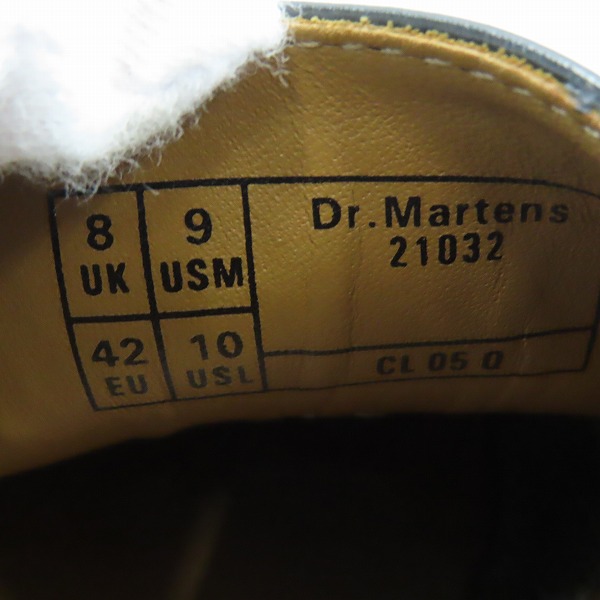 実際に弊社で買取させて頂いたDr.Martens×COMME des GARCONS/ドクターマーチン×コムデギャルソン サイドゴア リング シューズ  イングランド製 UK8の画像 5枚目