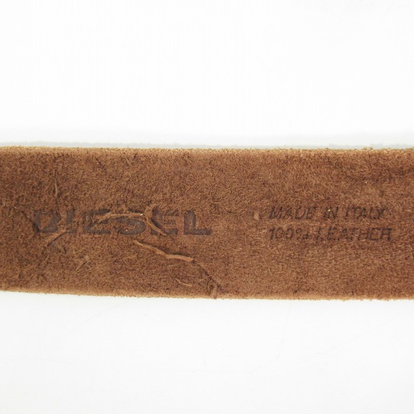 実際に弊社で買取させて頂いたDIESEL/ディーゼル ROYAL ROCK バックル レザーベルト 85の画像 5枚目