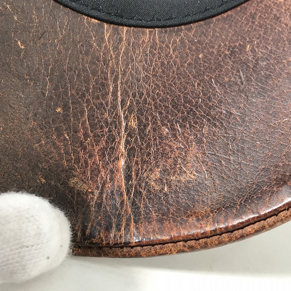 実際に弊社で買取させて頂いたCA4LA/カシラ レザー  6パネル キャップの画像 8枚目