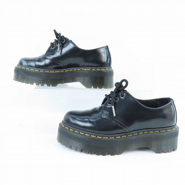 実際に弊社で買取させて頂いたDr.Martens/ドクターマーチン 3ホールシューズ/1461 QUAD PLATFORM LEATHER SHOES 25567001/UK5の画像 3枚目