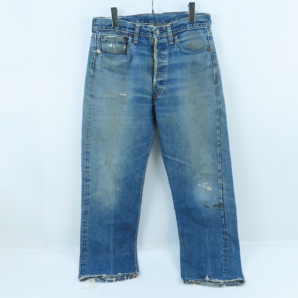 実際に弊社で買取させて頂いたLEVI'S/リーバイス ヴィンテージ 501 刻印E/点々 ビッグE 均等V/足長R ボタンフライ デニムパンツ