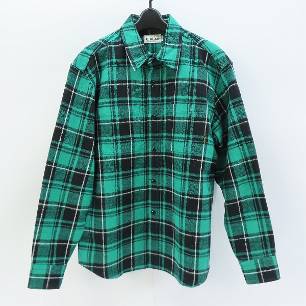実際に弊社で買取させて頂いたCALEE/キャリー 長袖 チェックシャツ/ネルシャツ グリーン×ブラック /M