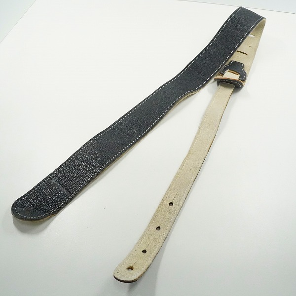 実際に弊社で買取させて頂いたProvidence/プロヴィデンス レザー調 ギターストラップ ベースストラップ ブラックの画像 1枚目