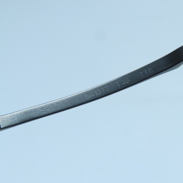 実際に弊社で買取させて頂いた999.9/フォーナインズ チタニウム 度入り眼鏡/メガネフレーム S-121Tの画像 5枚目