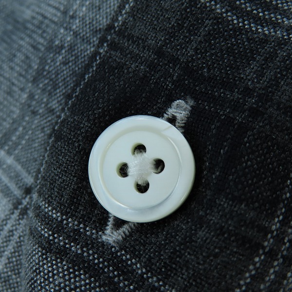 実際に弊社で買取させて頂いたWACKO MARIA/ワコマリア GUILTY PARTIES オンブレチェック 長袖 オープンカラーシャツ グレー/XLの画像 4枚目