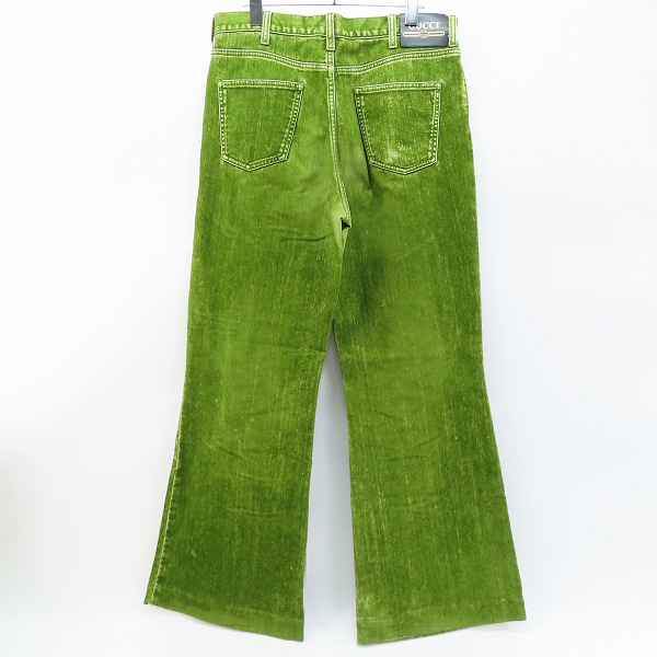 実際に弊社で買取させて頂いたGUCCI/グッチ ボタンフライベロアロングパンツ 594931 XDAXK/36の画像 1枚目