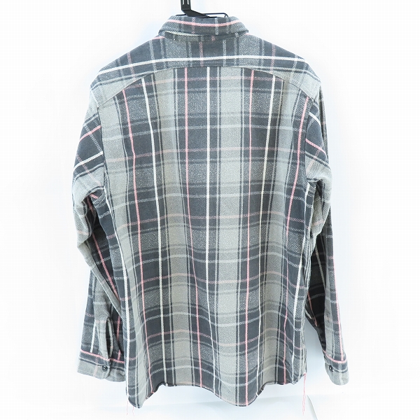 実際に弊社で買取させて頂いたSUGAR CANE/シュガーケーン チェック柄 ネルシャツ SC27117 グレー系 XLの画像 1枚目