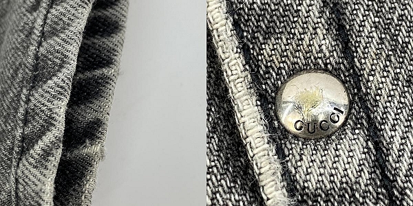 実際に弊社で買取させて頂いたGUCCI/グッチ ストレートパンツ ボタンフライ 222123 XZ403/48の画像 8枚目