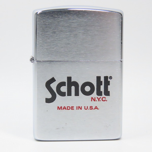 実際に弊社で買取させて頂いたZIPPO/ジッポー Schott N.Y.C. MADE IN USA ショット ロゴ 92年製