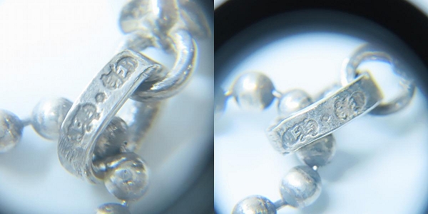 実際に弊社で買取させて頂いた【原本/インボイス】CHROME HEARTS/クロムハーツ CRS BBY FAT/CHクロス ベビーファットチャーム ボールチェーン付きの画像 6枚目