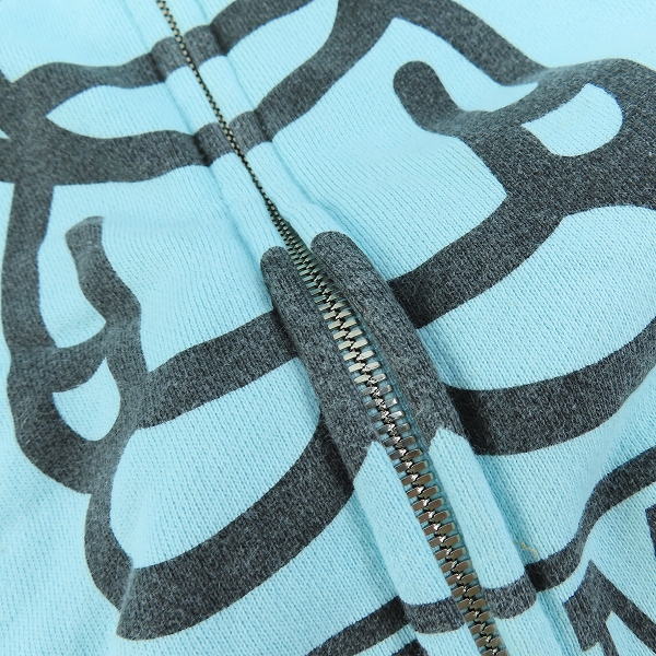 実際に弊社で買取させて頂いたA BATHING APE/アベイシングエイプ  マイロ ジップアップ パーカー ライトブルー/Lの画像 8枚目