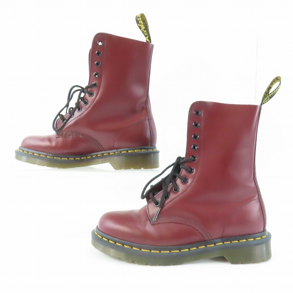 実際に弊社で買取させて頂いたDr.Martens/ドクターマーチン 10EYE BOOTS 10ホール ブーツ レザー 1490/UK6の画像 3枚目