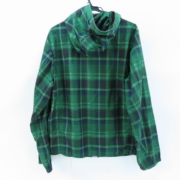 実際に弊社で買取させて頂いたA BATHING APE/アベイシングエイプ チェック柄 ジップアップパーカー/ジャケット グリーン/Lの画像 1枚目