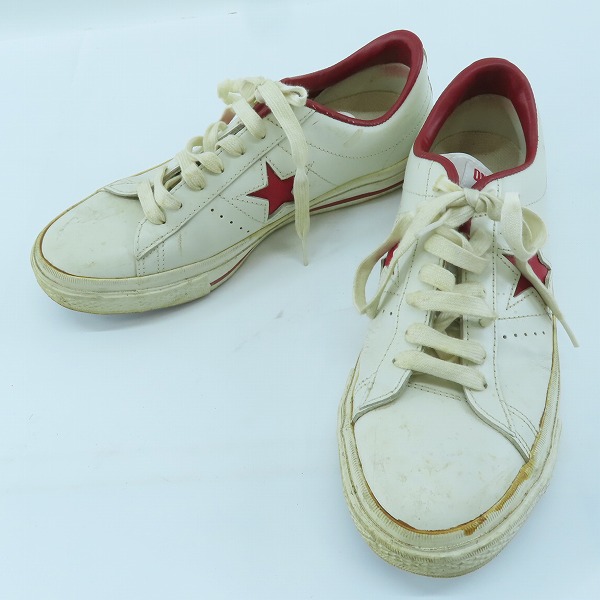 実際に弊社で買取させて頂いたCONVERSE/コンバース ONE STAR/ワンスター スニーカー ホワイト系/レッド 1C044/26.5